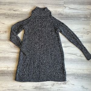 Express turtleneck sweater dress with cut out shoulders